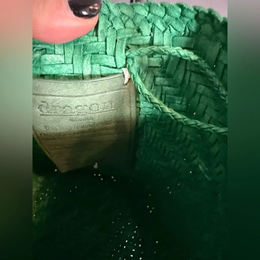 Dragon Diffusion Green Woven Bucket Crossbody - Picture 3 of 3